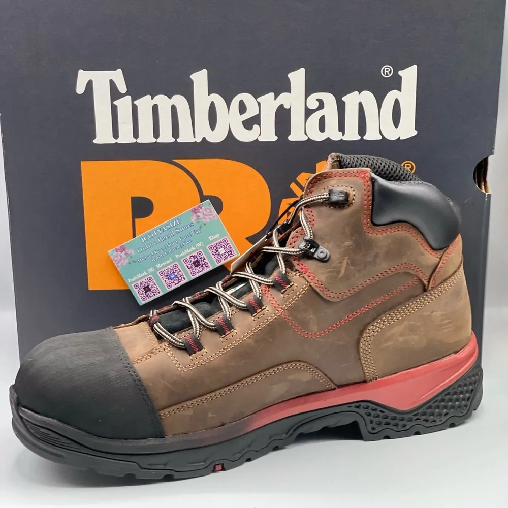 TIMBERLAND PRO 6” BOSSHOG COMPOSITE SAFETY TOE WATERPROOF LEATHER BOOT‎
